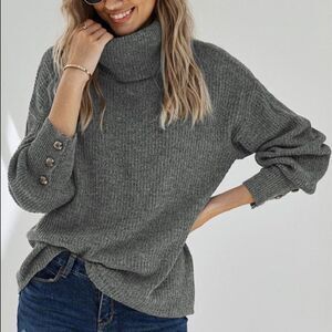 Ribbed Knit Pull Over Sweater